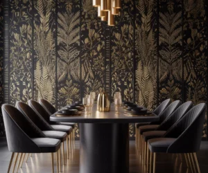 Introduce Black and Gold Through Wallpaper