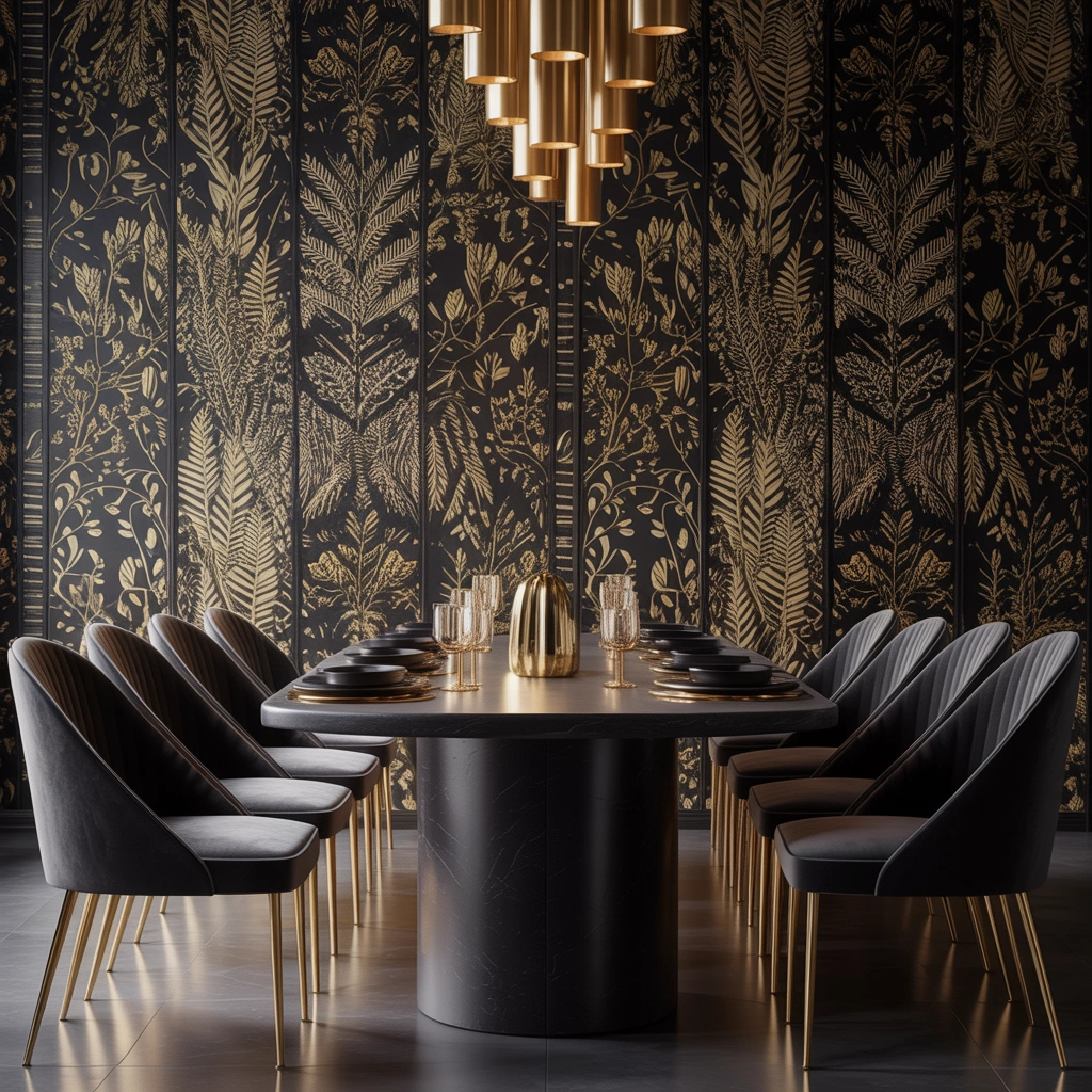 Introduce Black and Gold Through Wallpaper