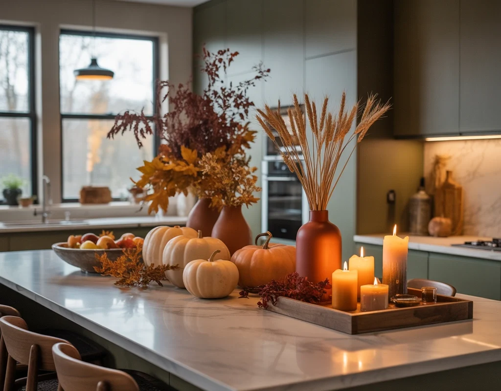 Introduce Seasonal Kitchen Island Decor