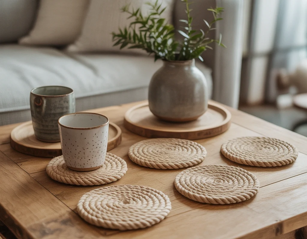 Jute Coasters for a Natural Dining Table Look