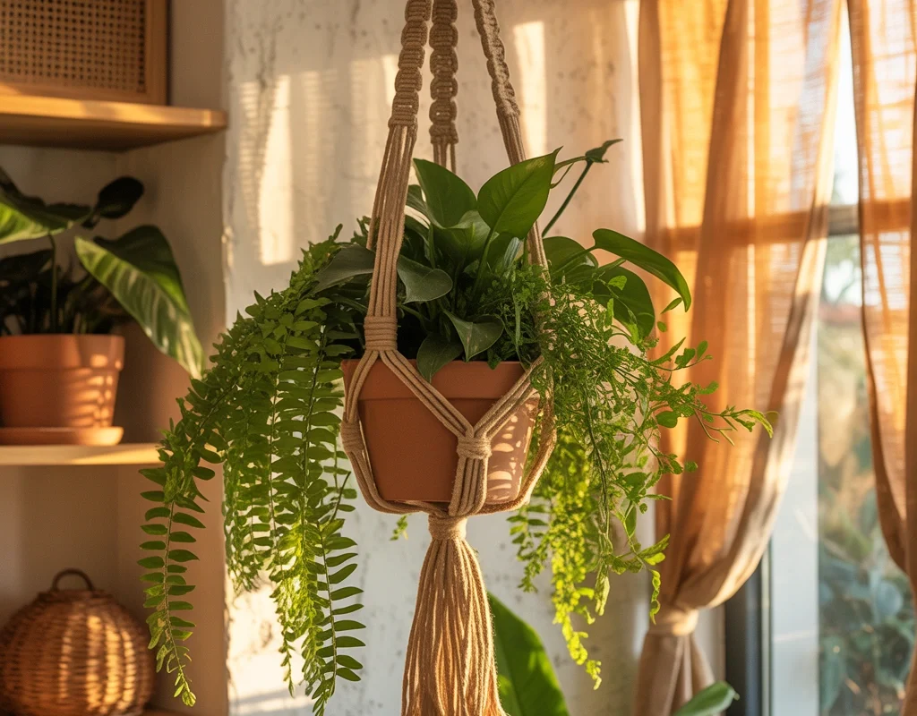 Jute Plant Holder for Indoor Greenery