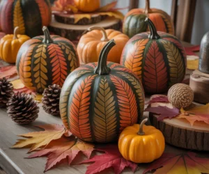 Leaf Pattern Pumpkin Designs