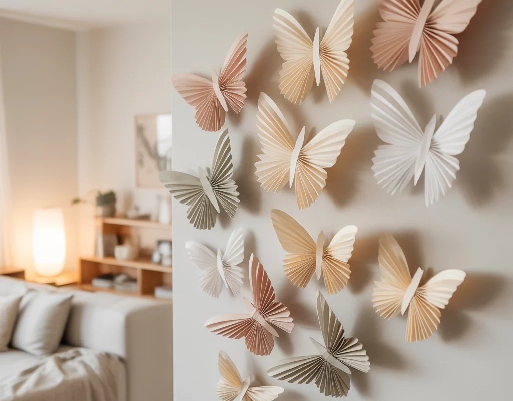 Make 3D Paper Butterflies for the Wall