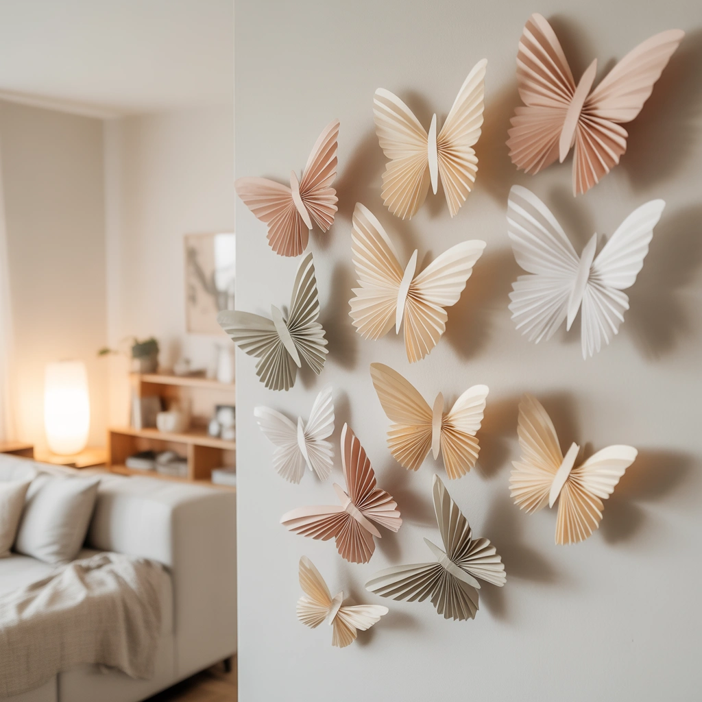Make 3D Paper Butterflies for the Wall