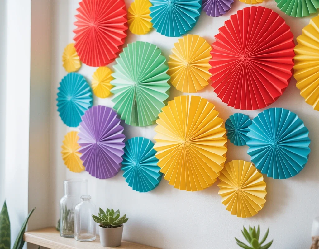 Make Colorful Paper Rosette Decorations