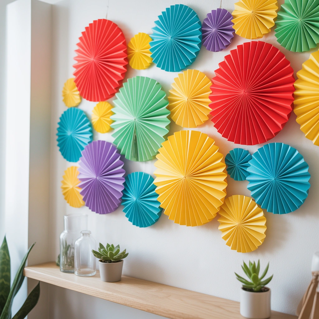 Make Colorful Paper Rosette Decorations