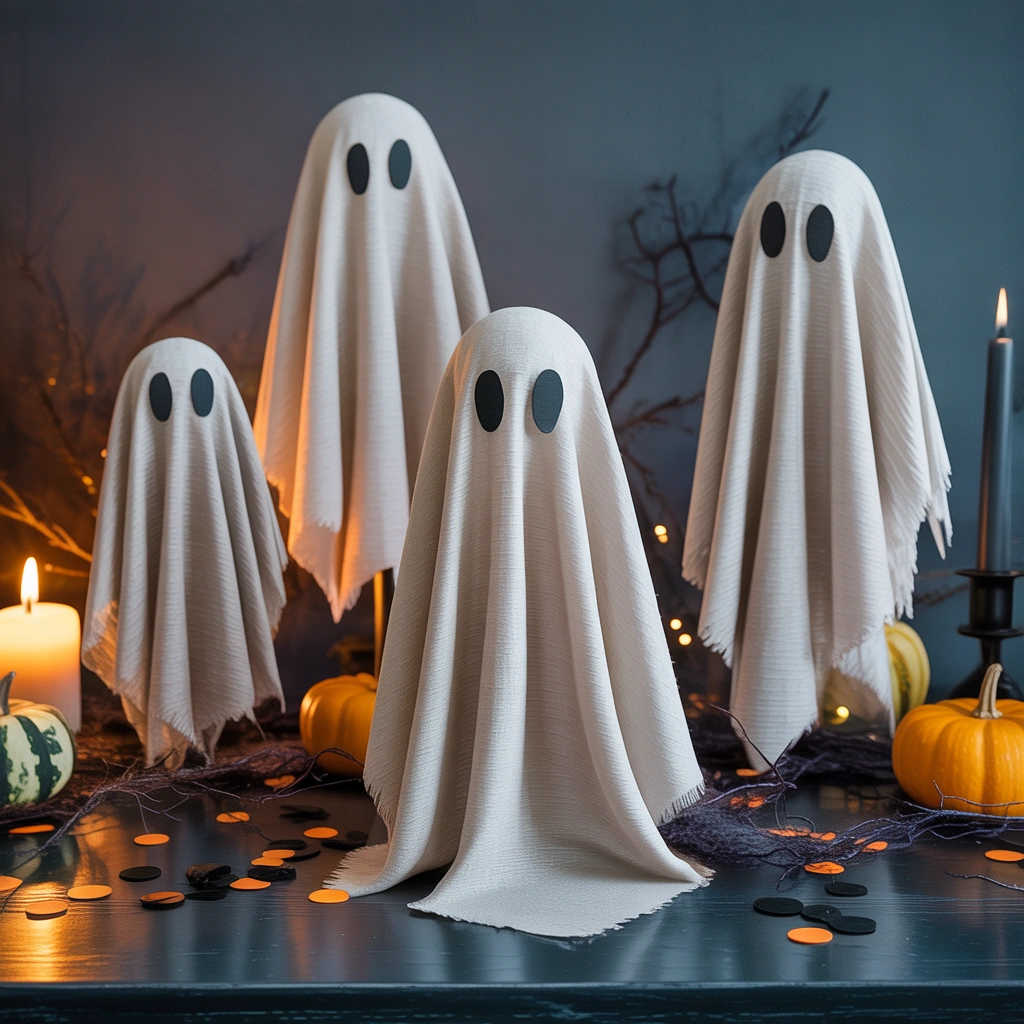 Make Floating Ghost Decorations for the Table