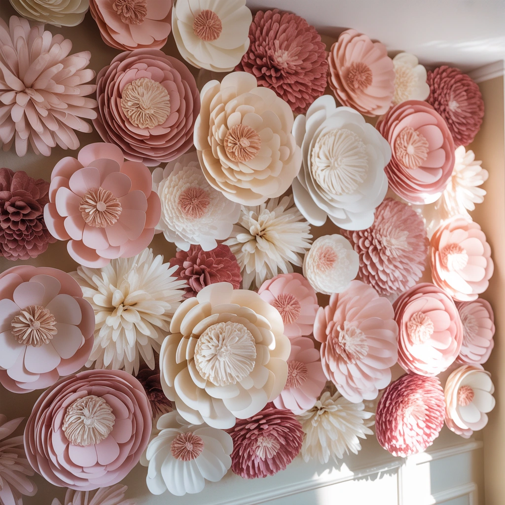 Make a Beautiful Paper Flower Wall