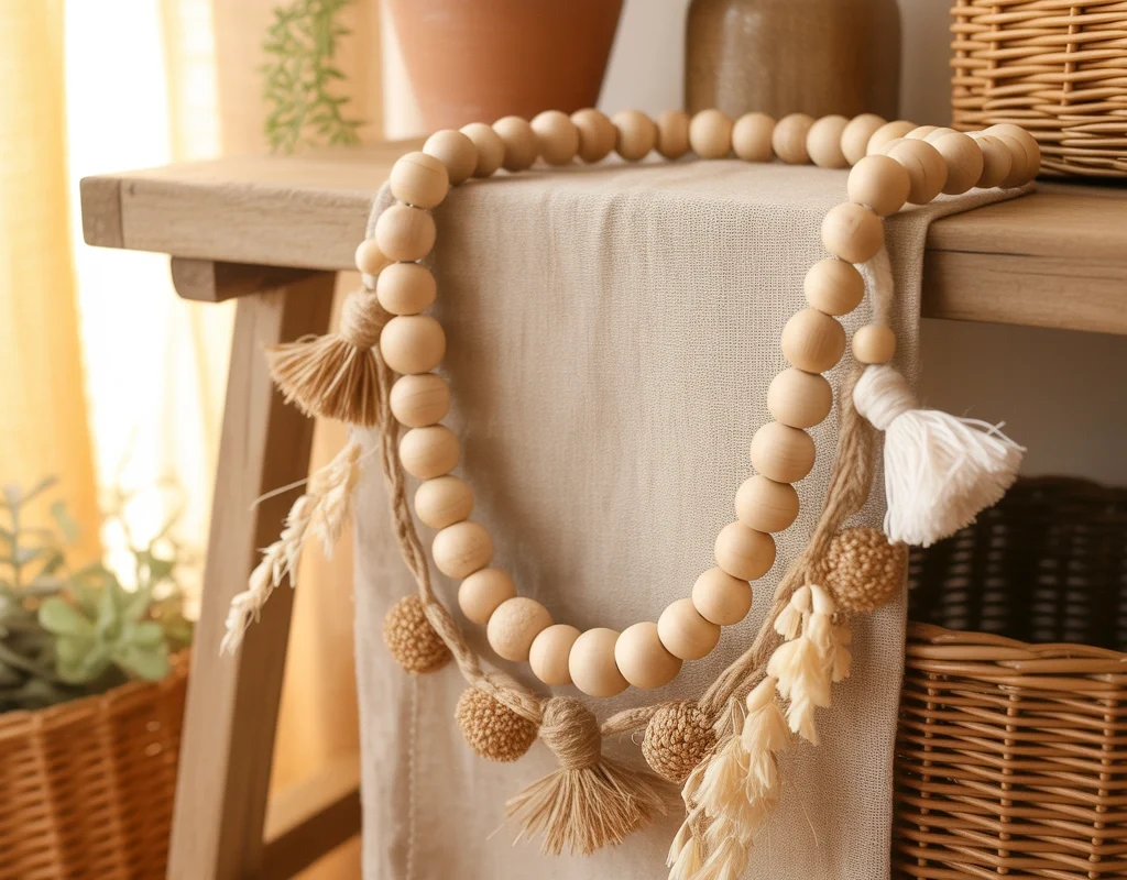 Make a Boho Wooden Bead Garland