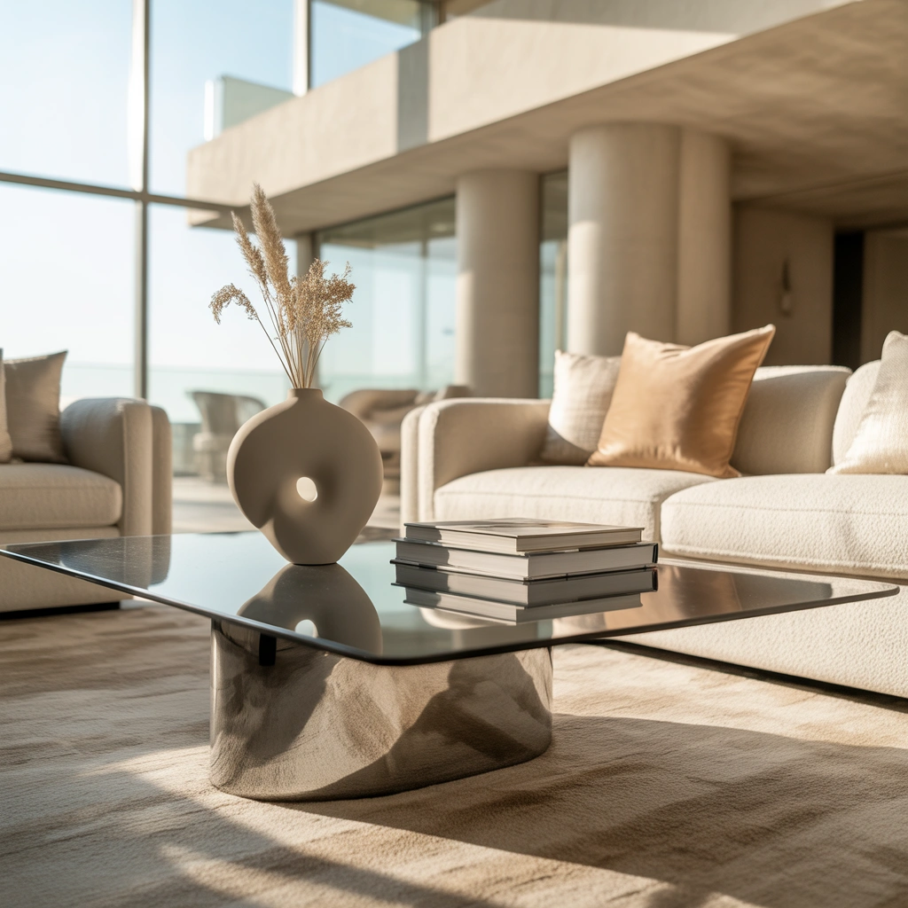 Make a Chrome Coffee Table the Centerpiece of Your Living Room