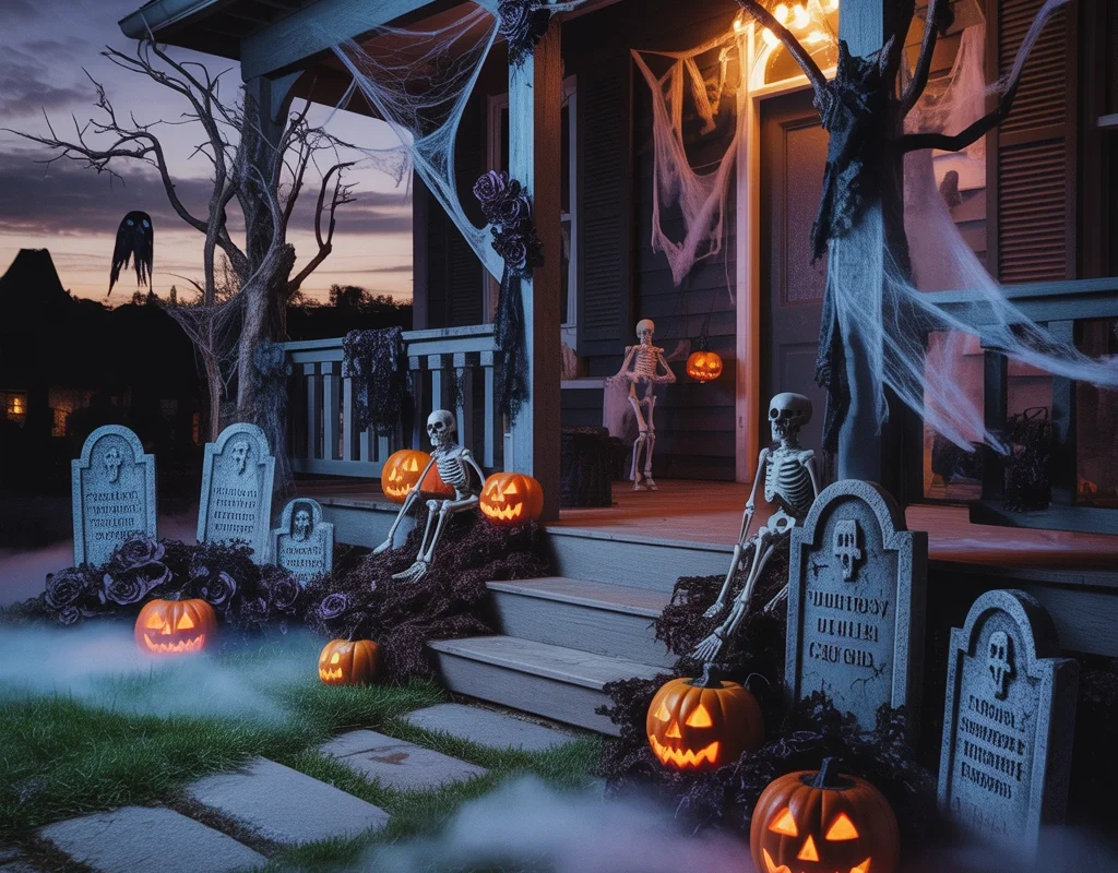 Make a Haunted Graveyard Porch
