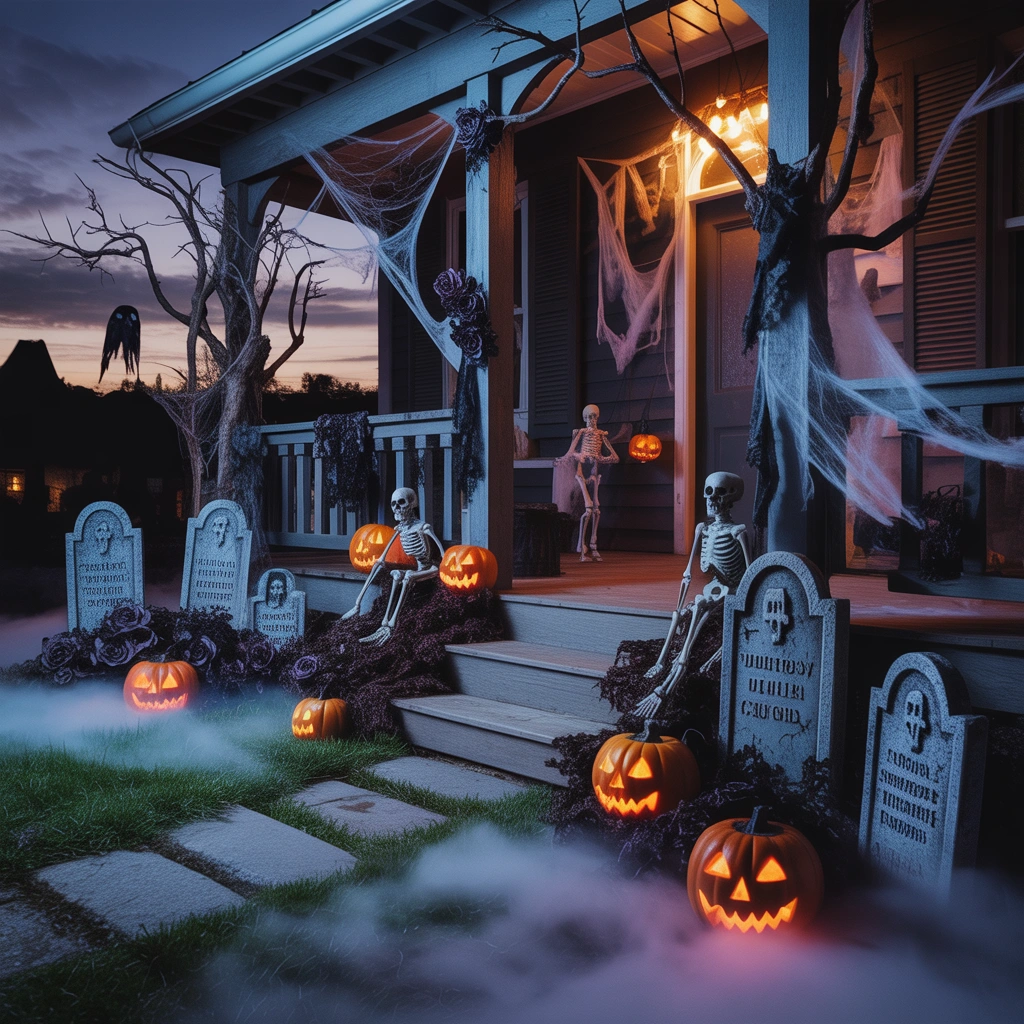 Make a Haunted Graveyard Porch