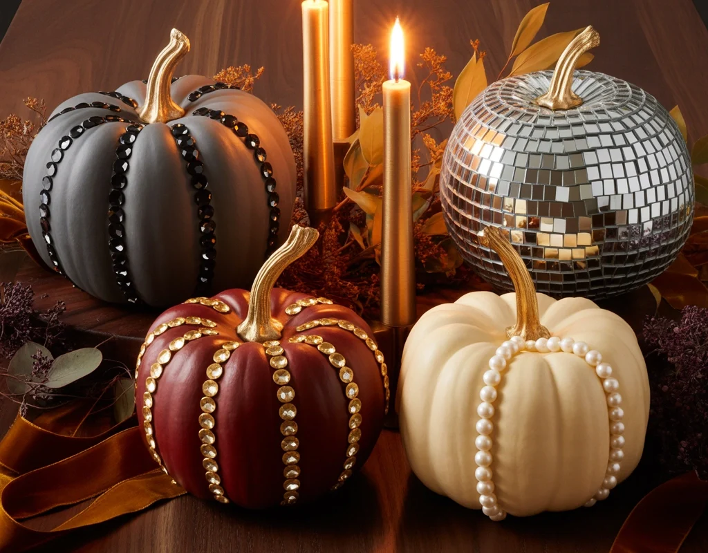 Make a Mosaic or Jeweled Pumpkin