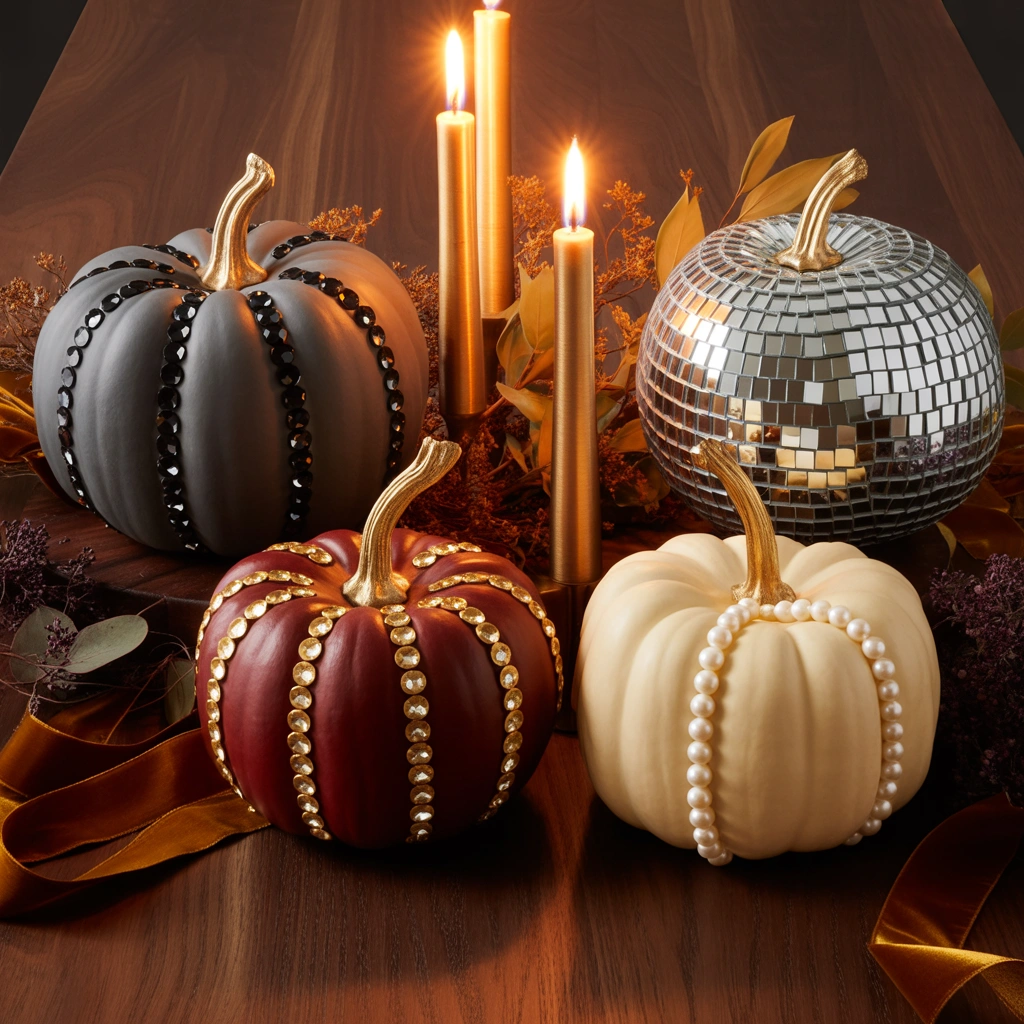 Make a Mosaic or Jeweled Pumpkin