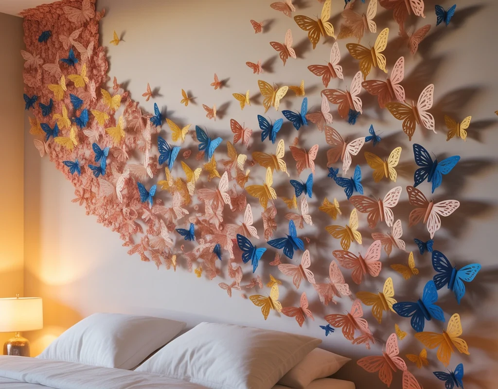 Make a Paper Butterfly Wall Decoration for a Magical Atmosphere