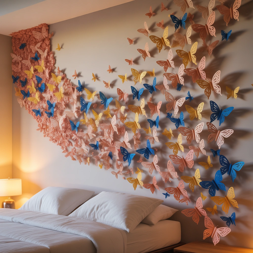Make a Paper Butterfly Wall Decoration for a Magical Atmosphere