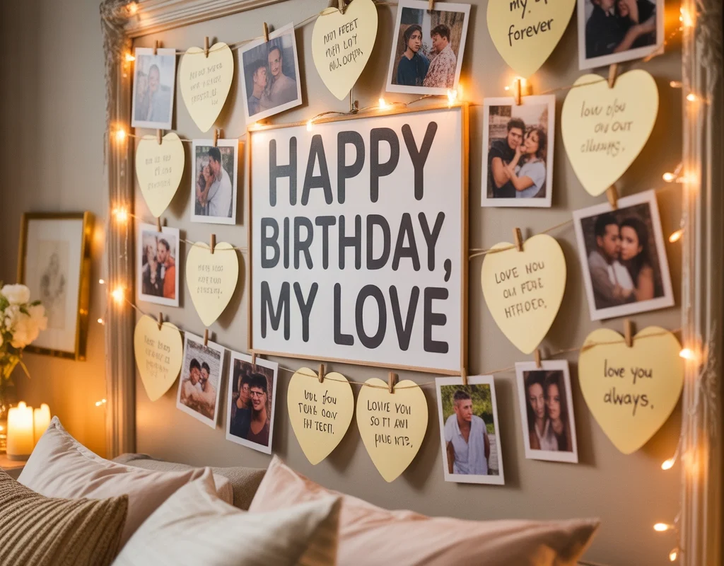 Make a “Reasons I Love You” Birthday Wall