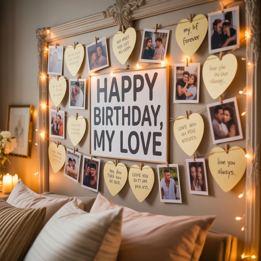Make a “Reasons I Love You” Birthday Wall