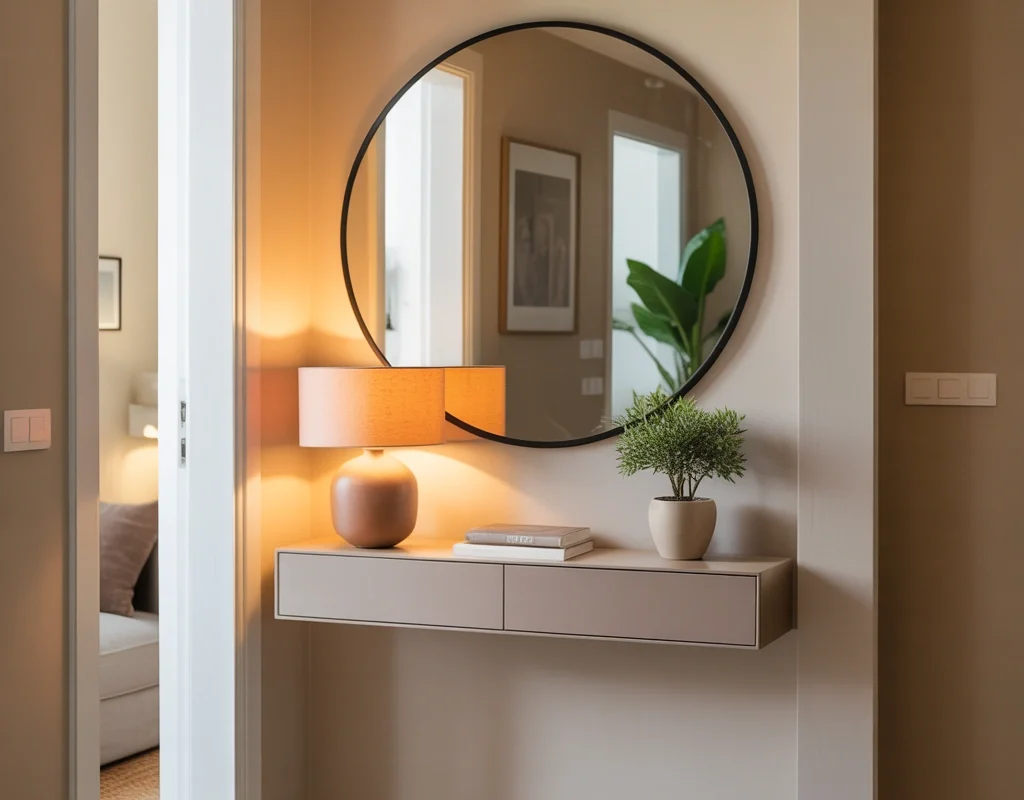 Make a Tiny Entryway Feel Larger With a Mirror