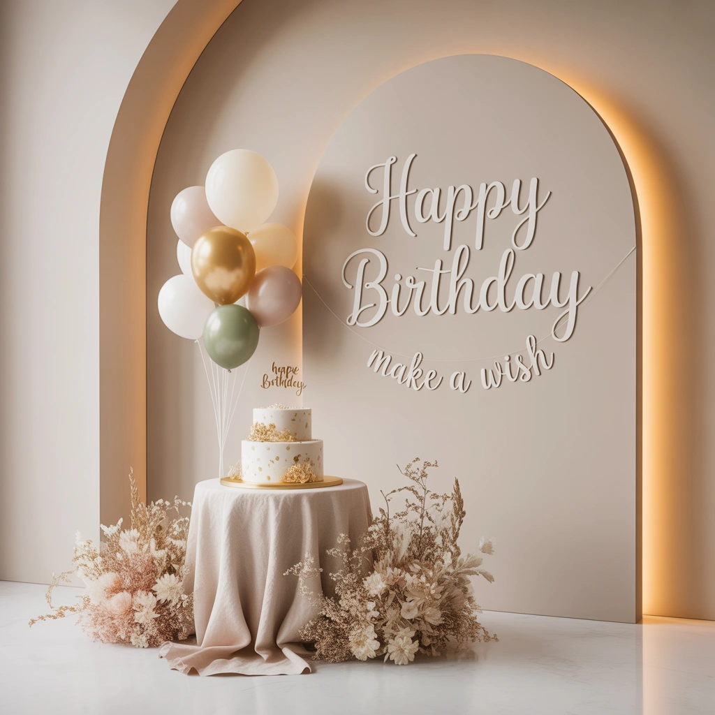 Minimalist Aesthetic Birthday Room