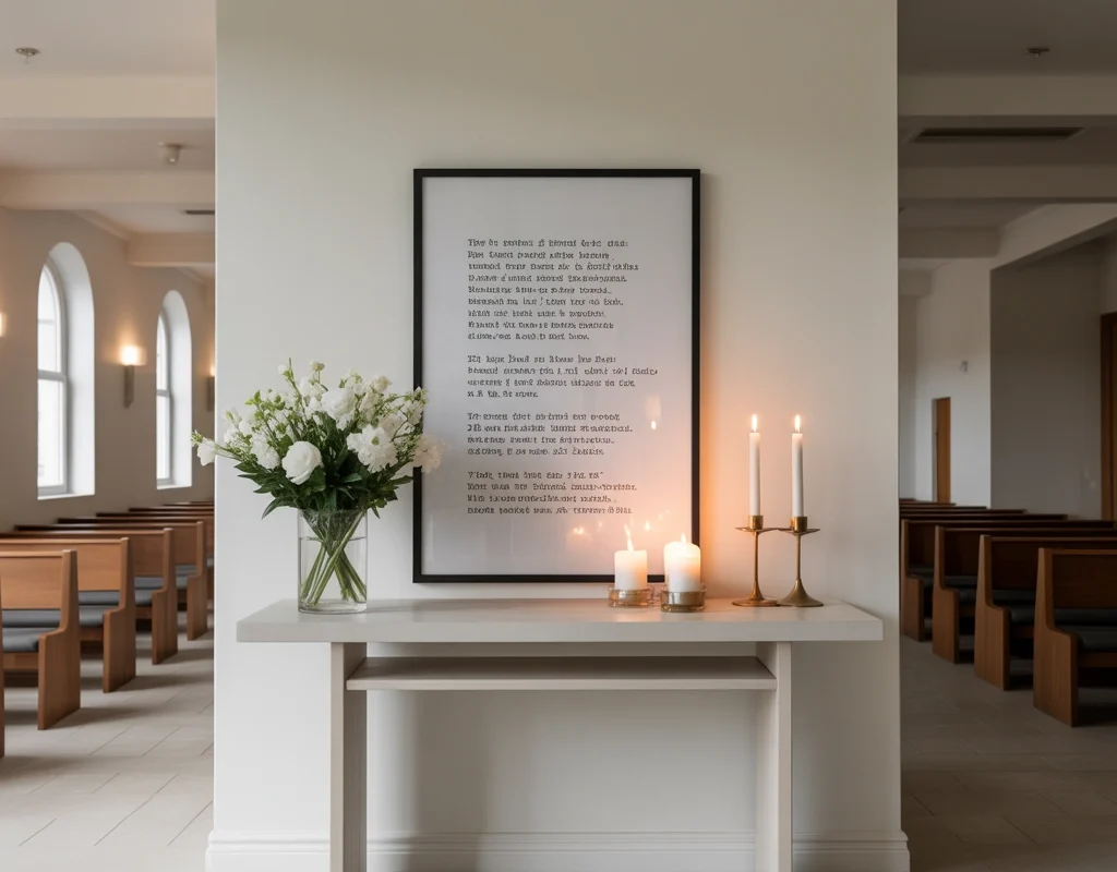 Minimalist Modern Church Entryway Table Design