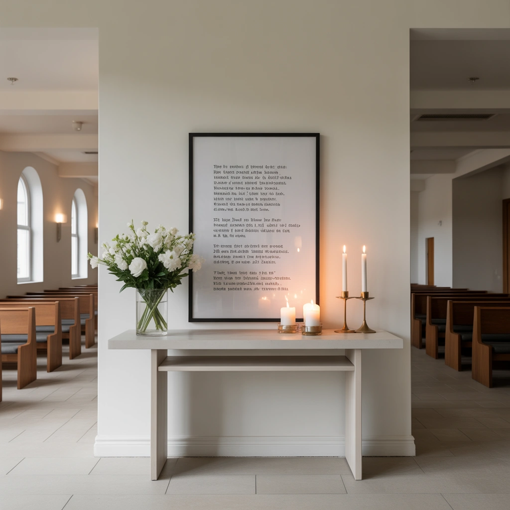 Minimalist Modern Church Entryway Table Design