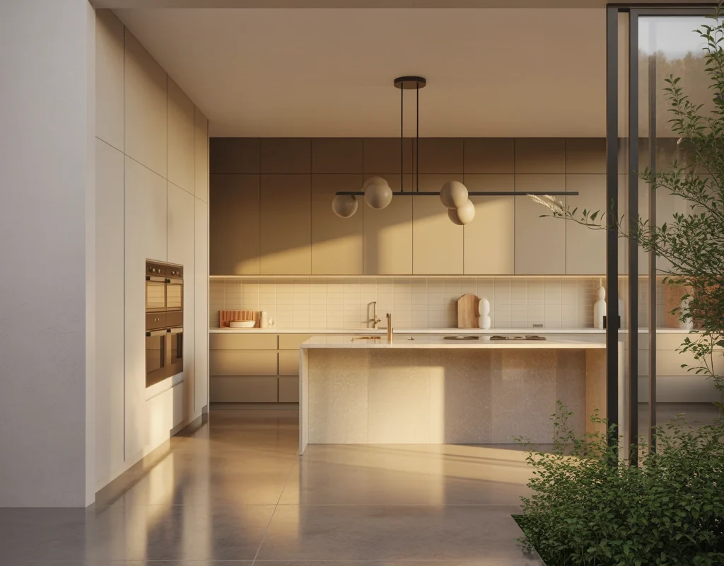 Minimalist Semi Open Kitchen