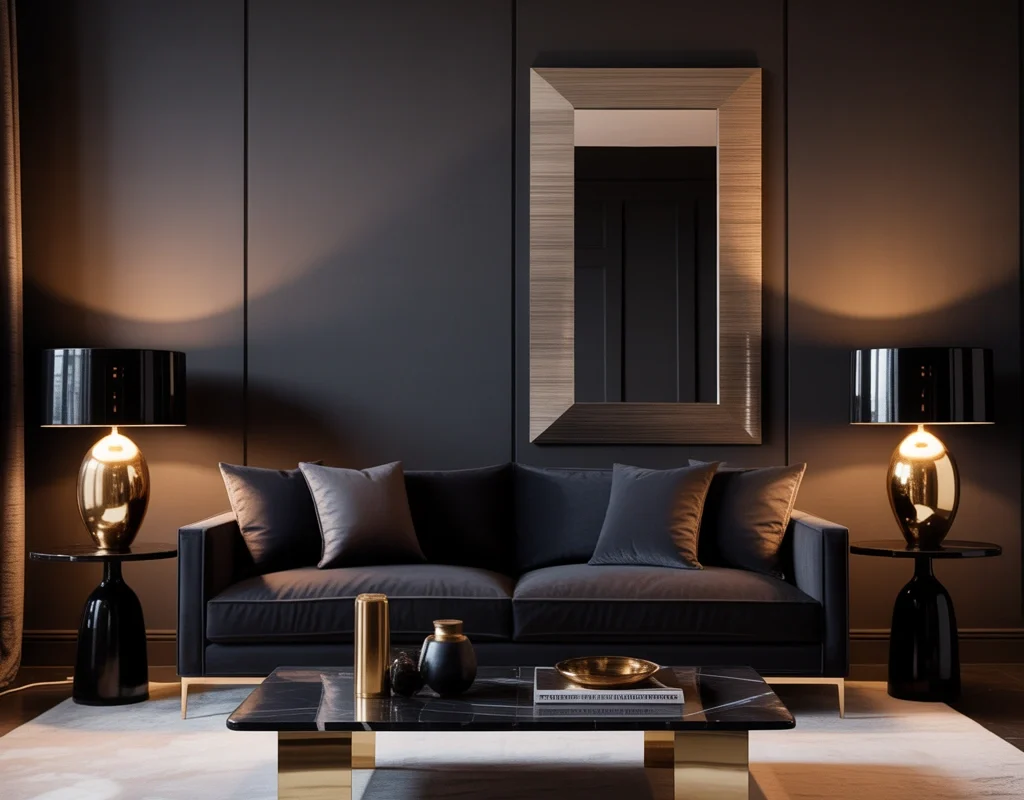 Mix Black With Metallic Accents