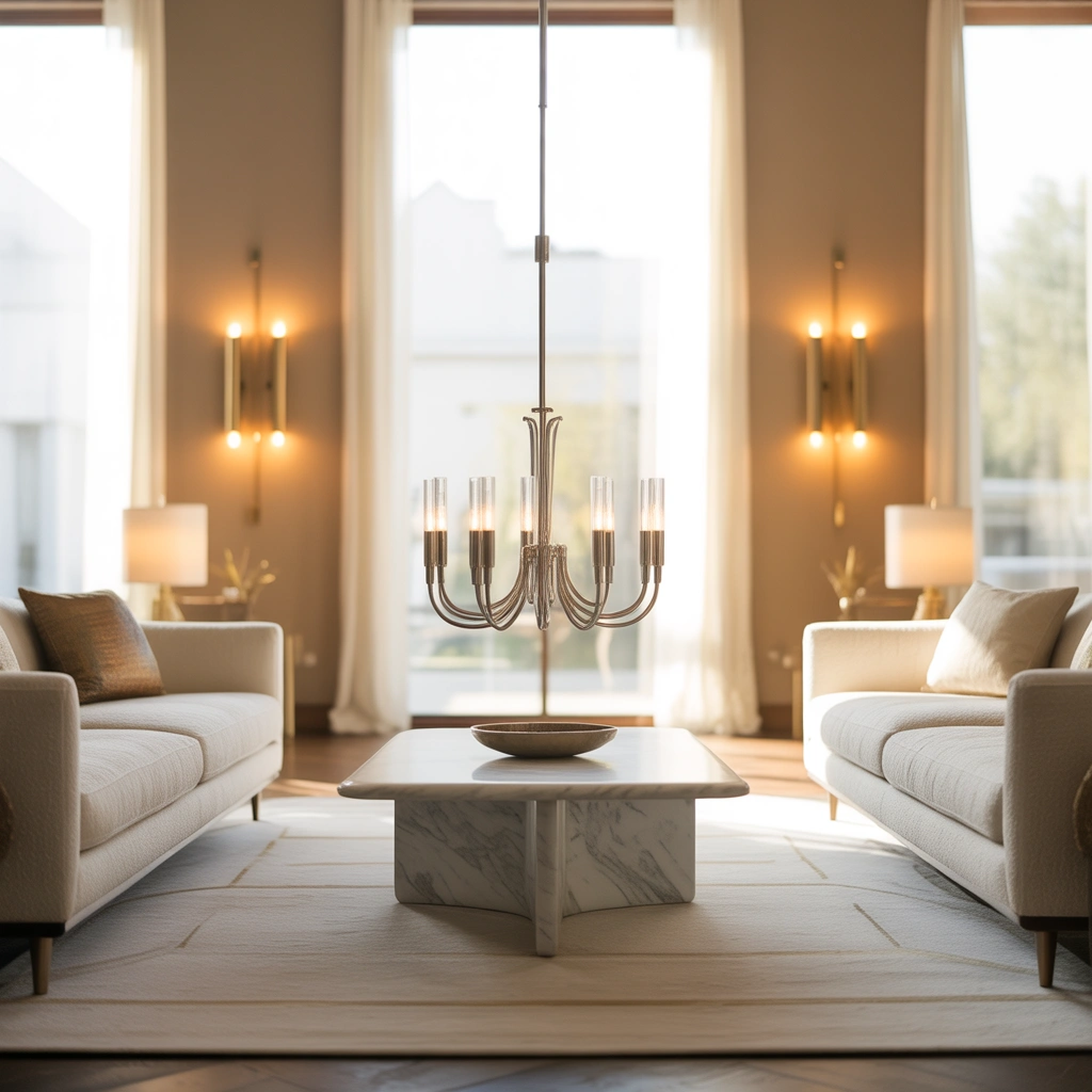 Mix Chrome and Brass Lighting in the Same Room