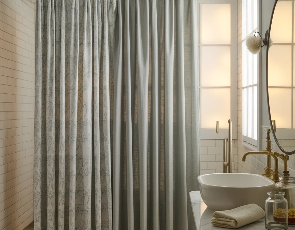 Mix and Match Two Shower Curtains for a Unique Personalized Style