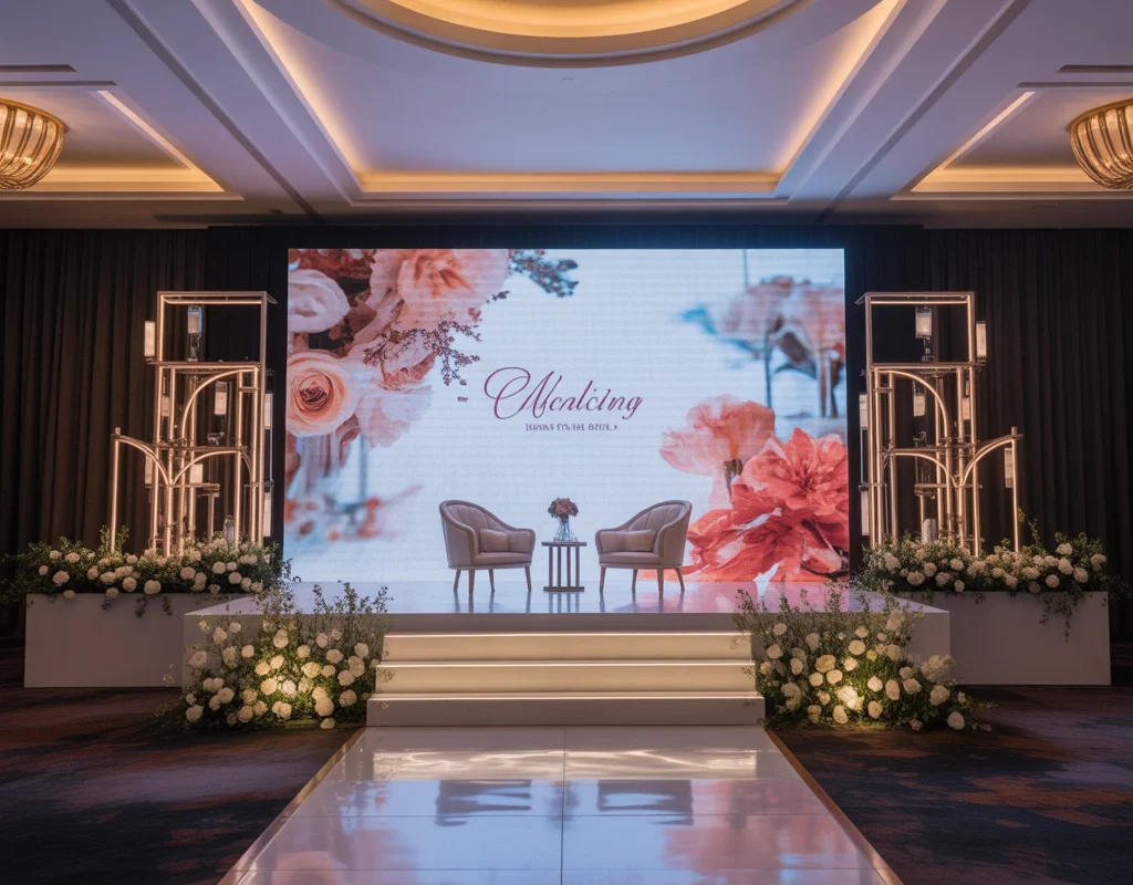 Modern LED Wedding Stage Decoration for a Futuristic Look