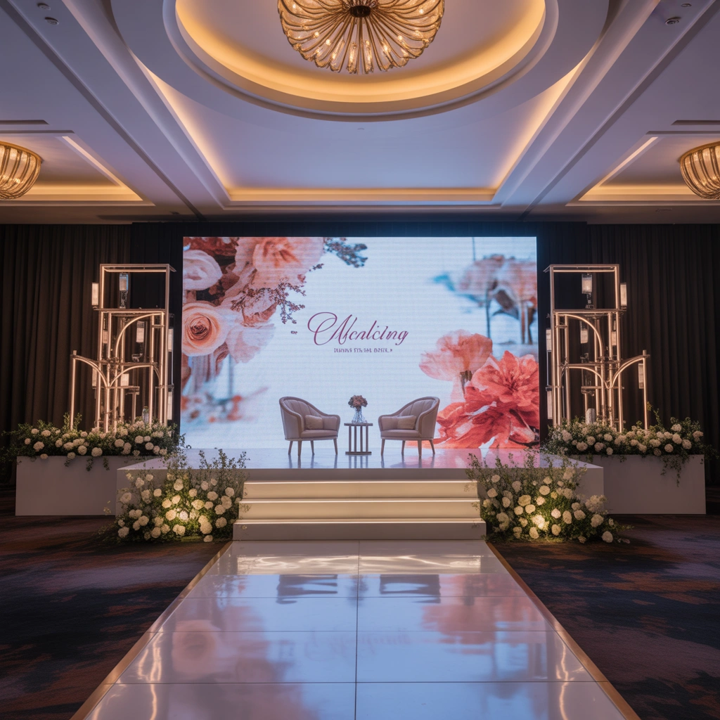 Modern LED Wedding Stage Decoration for a Futuristic Look