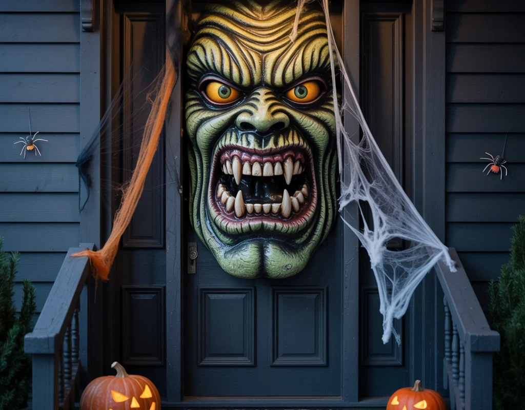 Monster Face Halloween Door