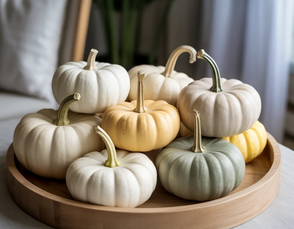 Paint Small Pumpkins in Soft Neutral Colors