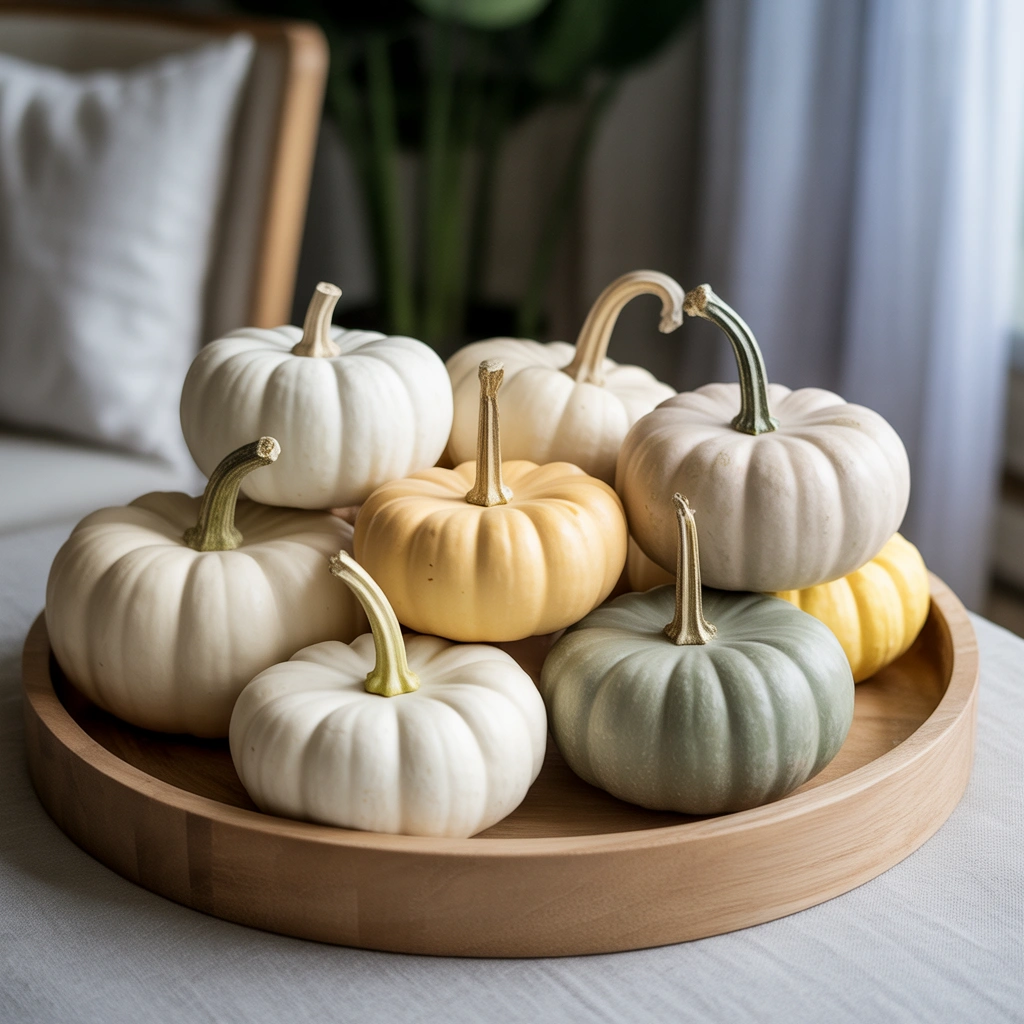 Paint Small Pumpkins in Soft Neutral Colors