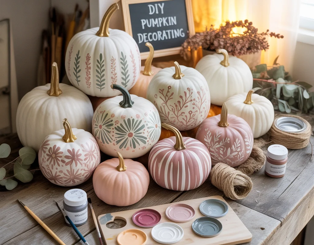 Painted Pumpkin Designs for a Simple Fall Makeover