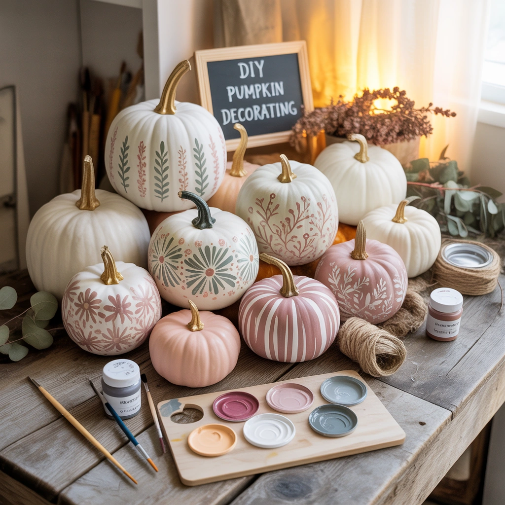 Painted Pumpkin Designs for a Simple Fall Makeover