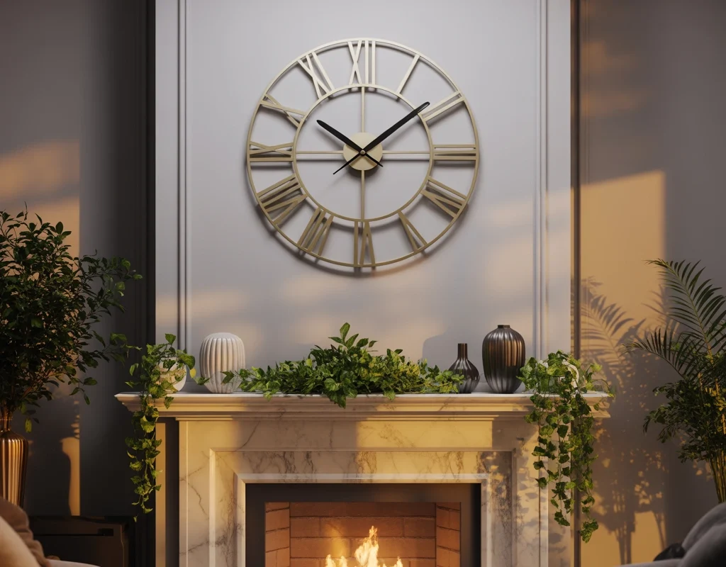 Place a Wall Clock Above the Fireplace