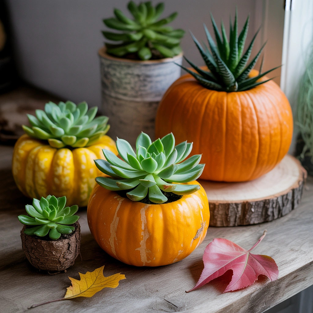Pumpkin Succulent Planters