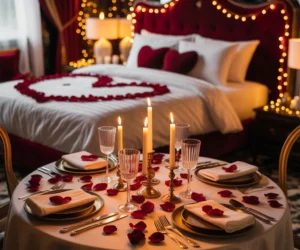 Romantic Candlelight Birthday Room Decoration for Husband