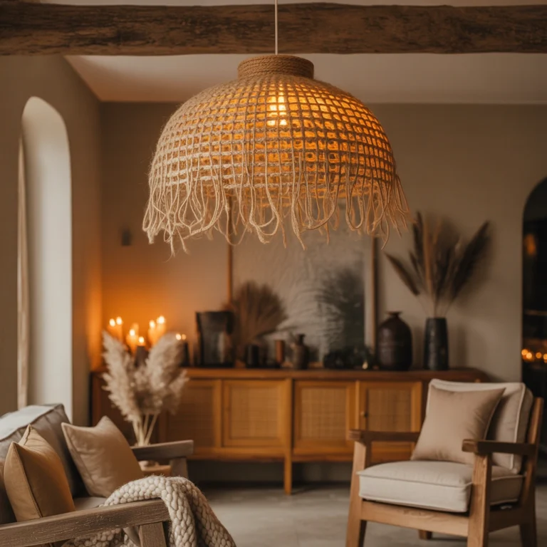Rustic Jute Lampshade for Warm Lighting