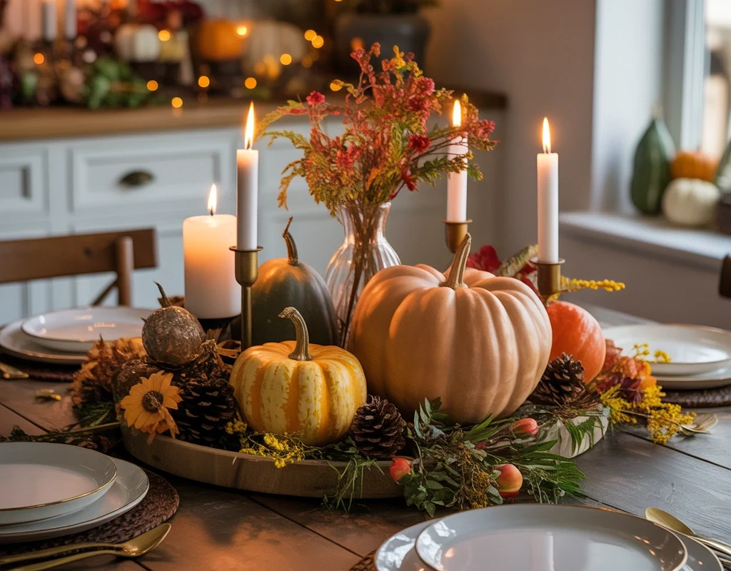 Rustic Pumpkin Centerpiece Arrangement