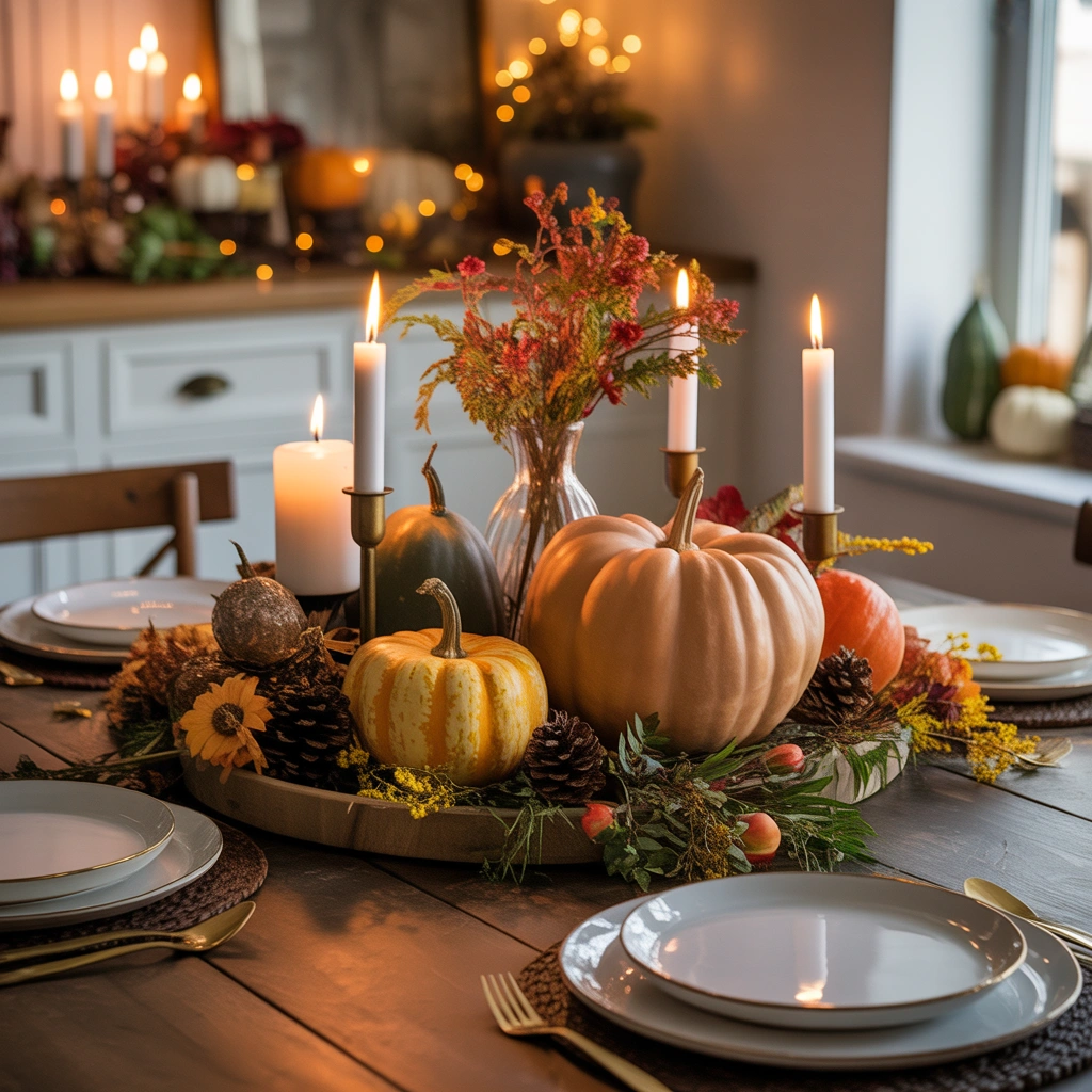 Rustic Pumpkin Centerpiece Arrangement