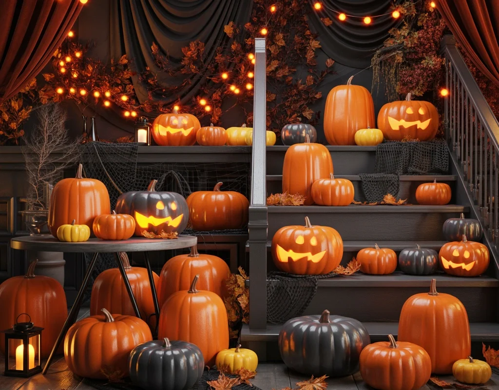 Scatter Pumpkins Throughout the Party Space