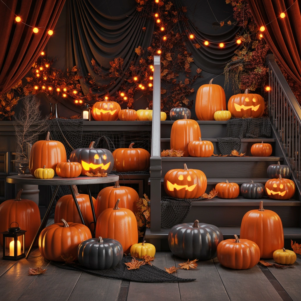Scatter Pumpkins Throughout the Party Space