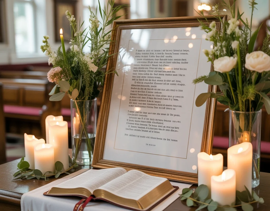 Scripture Focused Entryway Table Decor