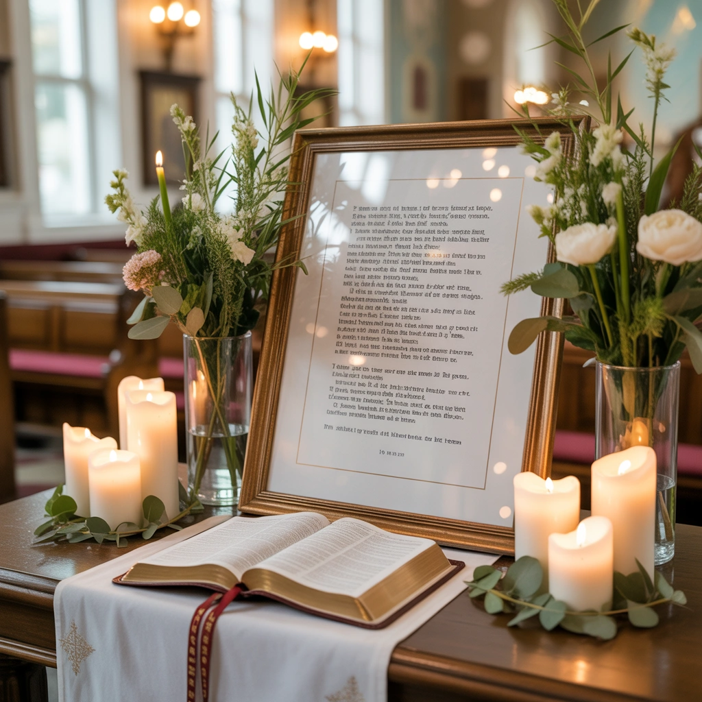 Scripture Focused Entryway Table Decor