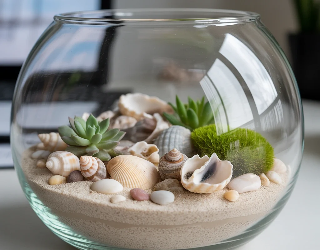 Seashell Terrarium Decoration