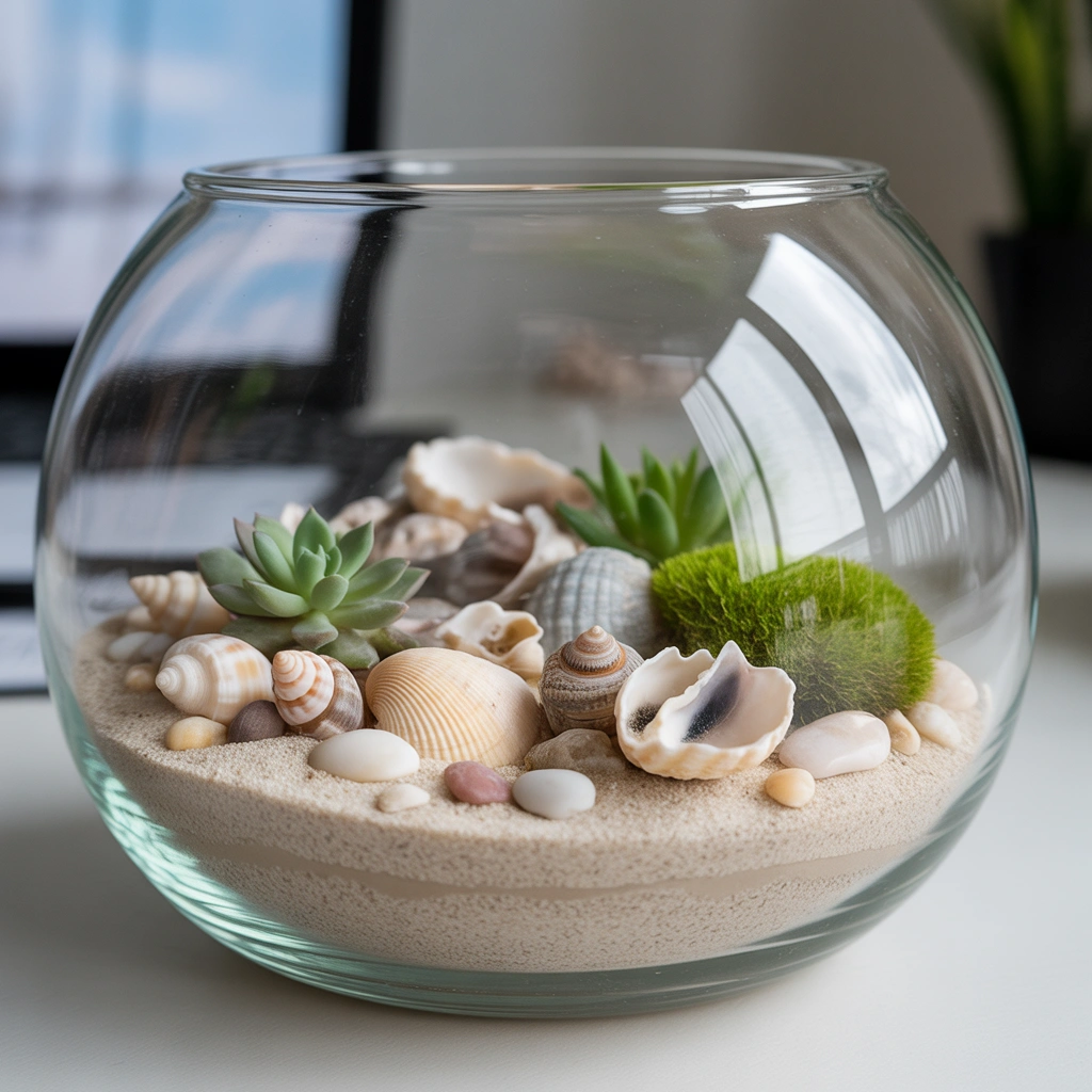 Seashell Terrarium Decoration