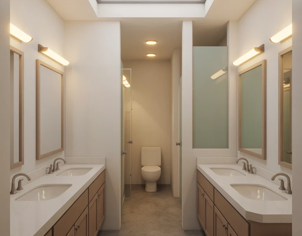 Separate the Shower and Toilet Area for Better Functionality